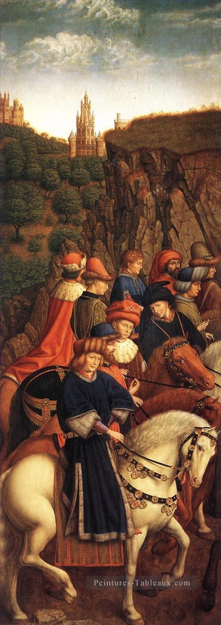 Le retable de Gand Les Just Judges Renaissance Jan van Eyck Peintures à l'huile